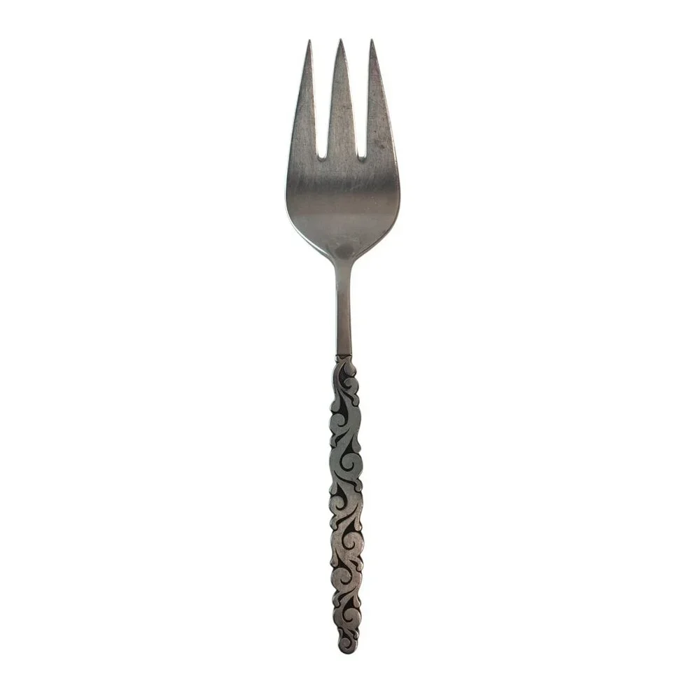 International Lyon Florentine Scroll Stainless Steel Serving Utensils 6 Pcs Spoo